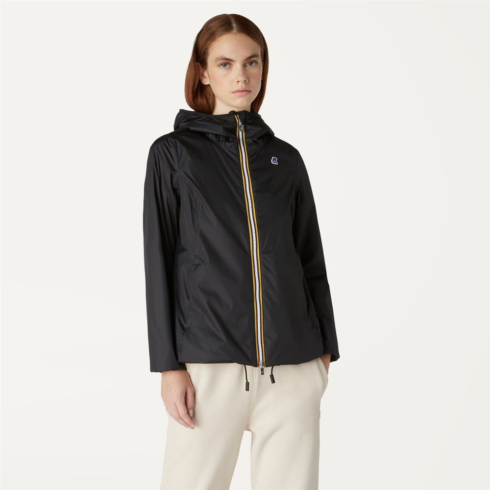 Black Grey Women's Mid Waterproof Jacket for Summer Breeze 02