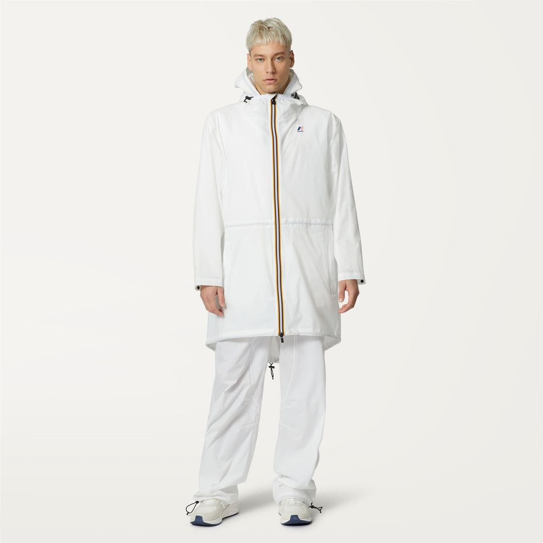 Jackets Unisex LE VRAI 3.0 ELYSEES 3/4 Length WHITE Dressed Back (jpg Rgb)		