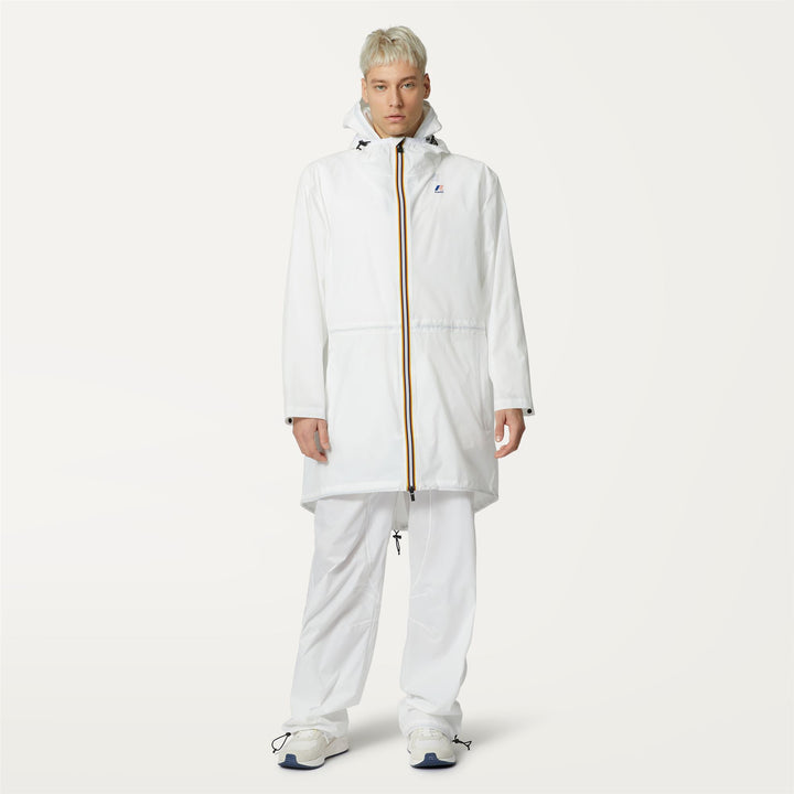 Jackets Unisex LE VRAI 3.0 ELYSEES 3/4 Length WHITE Dressed Back (jpg Rgb)		