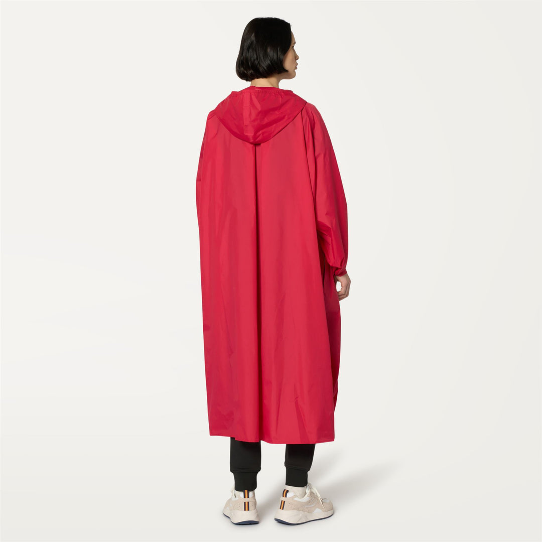 Jackets Unisex LE VRAI 3.0 RENNES PONCHO RED BERRY Dressed Front Double		