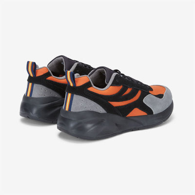 Sport Shoes Unisex TRAINING 3.0 LACES Low Cut ORANGE - BLACK - MID GREY Dressed Front (jpg Rgb)	