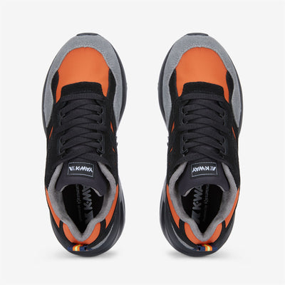Sport Shoes Unisex TRAINING 3.0 LACES Low Cut ORANGE - BLACK - MID GREY Dressed Back (jpg Rgb)		