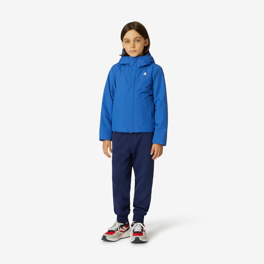 Royal blue Boy's Short Waterproof Jacket with Insulation 02