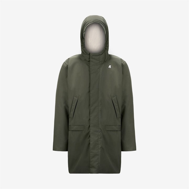 Grey Green Boys' Waterproof 3/4 Length Jacket with Padding 1