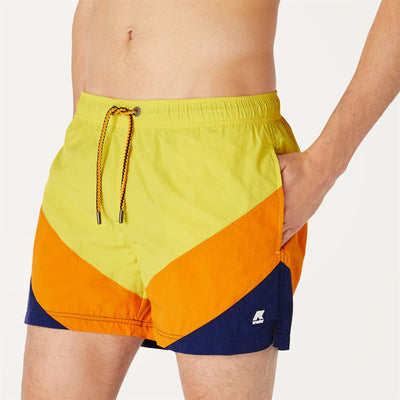 Bathing Suits Man HAZEL SPEED TAPE Swimming Trunk KWAY COLORS Detail Double				