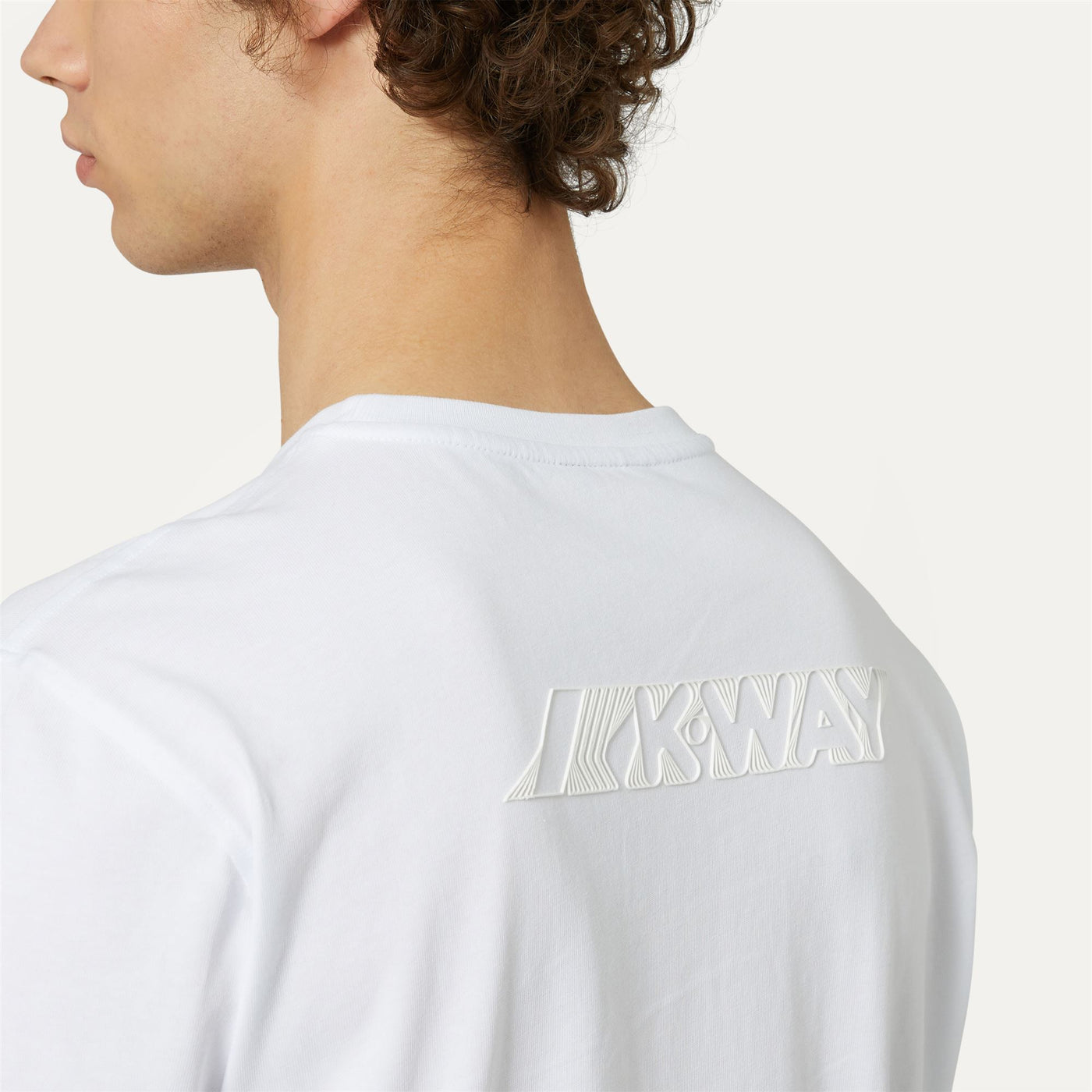 T-ShirtsTop Man ELLIOT BACK THICK 3D PRINT LOGO T-Shirt WHITE Detail Double				