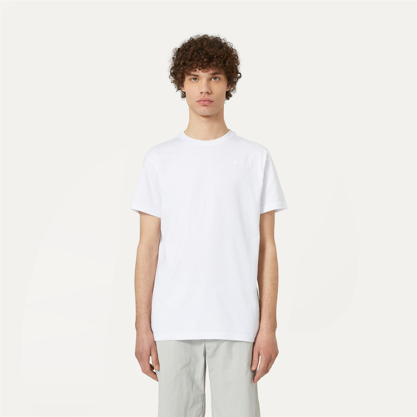 T-ShirtsTop Man ELLIOT BACK THICK 3D PRINT LOGO T-Shirt WHITE Dressed Back (jpg Rgb)		
