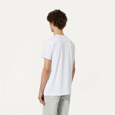 T-ShirtsTop Man ELLIOT BACK THICK 3D PRINT LOGO T-Shirt WHITE Dressed Front Double		