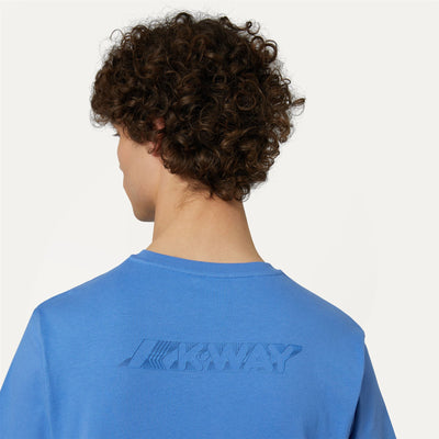 T-ShirtsTop Man ELLIOT BACK THICK 3D PRINT LOGO T-Shirt BLUE ULTRAMARINE Detail Double				