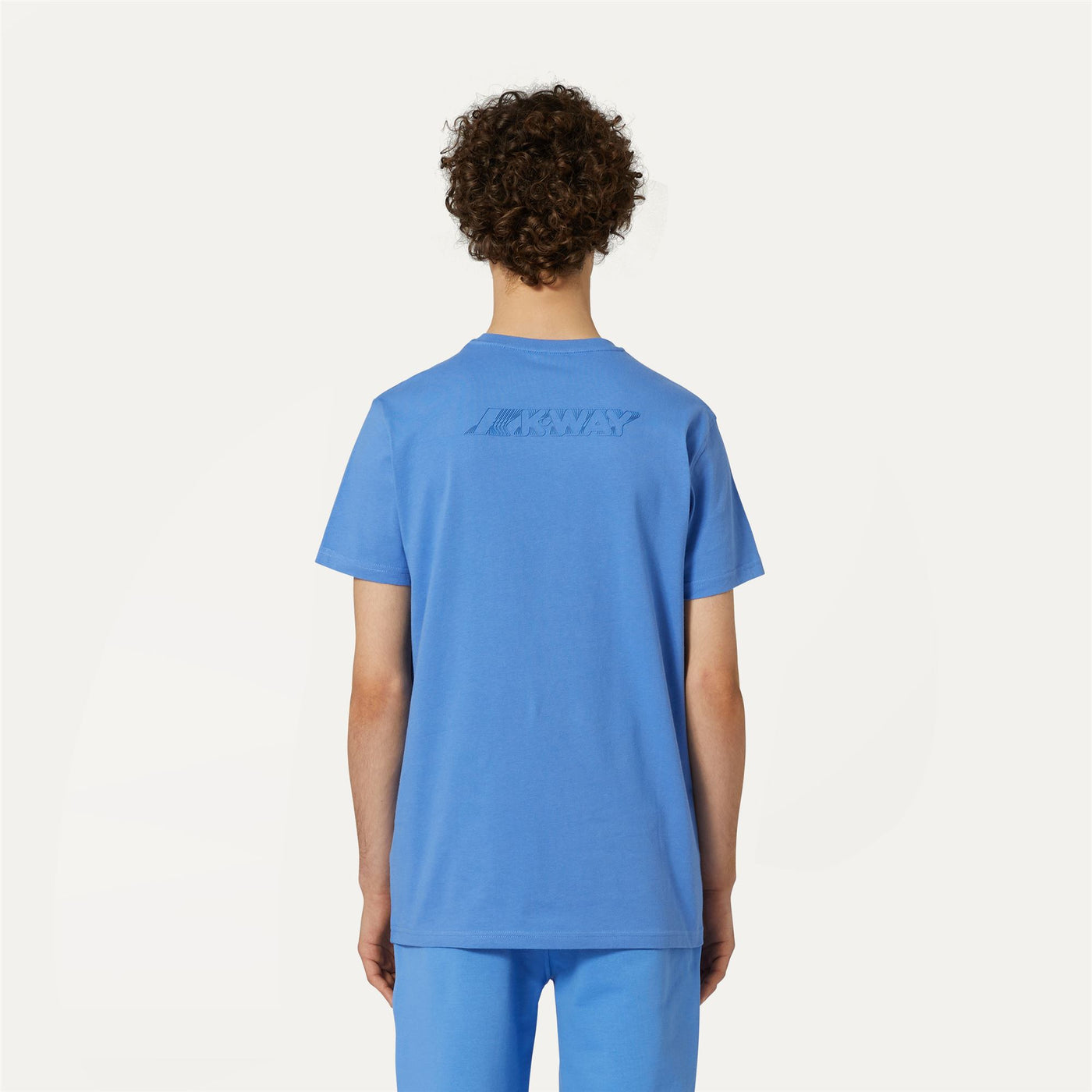 T-ShirtsTop Man ELLIOT BACK THICK 3D PRINT LOGO T-Shirt BLUE ULTRAMARINE Dressed Front Double		