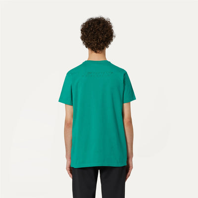 T-ShirtsTop Man ELLIOT BACK THICK 3D PRINT LOGO T-Shirt GREEN Dressed Front Double		