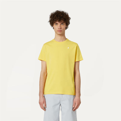 T-ShirtsTop Man ELLIOT BACK THICK 3D PRINT LOGO T-Shirt YELLOW SUNSTRUCK Dressed Back (jpg Rgb)		