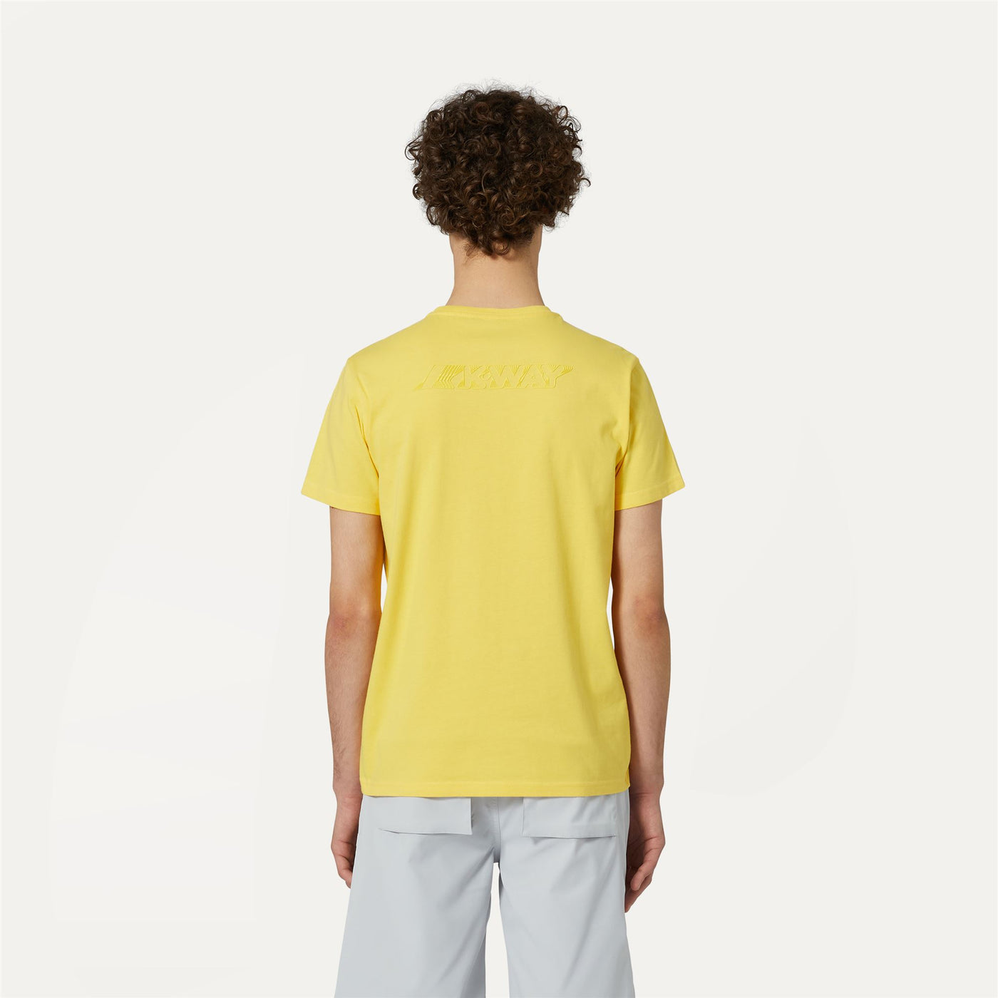 T-ShirtsTop Man ELLIOT BACK THICK 3D PRINT LOGO T-Shirt YELLOW SUNSTRUCK Dressed Front Double		