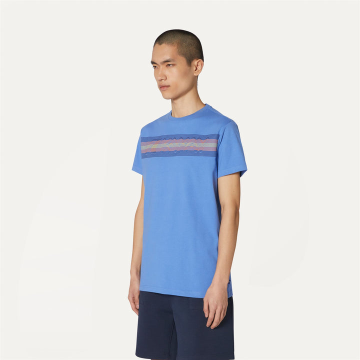T-Shirt Casual Uomo in Cotone Blu Ultramarino 4