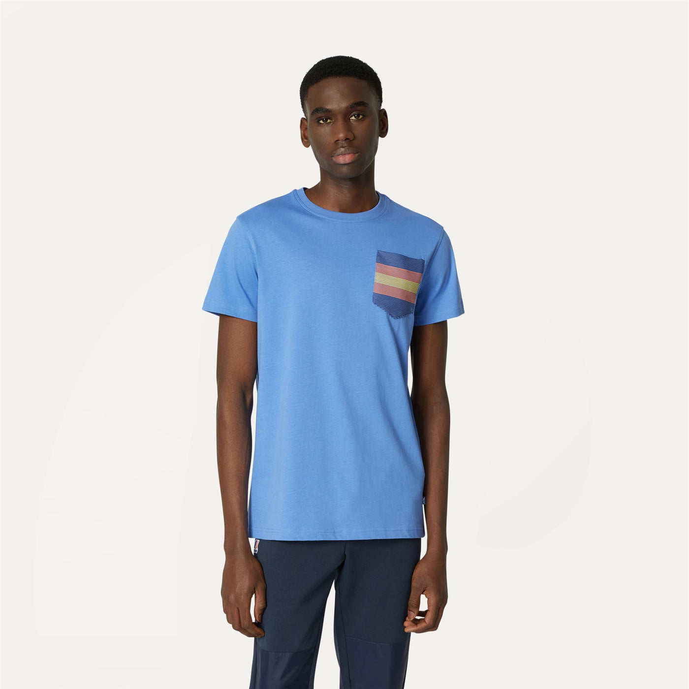 T-ShirtsTop Man ROS POCKET T-Shirt BLUE ULTRAMARINE Dressed Back (jpg Rgb)		