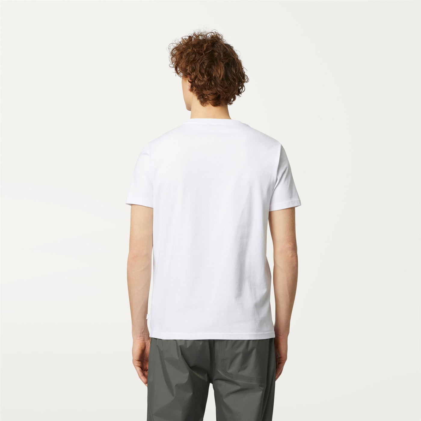 T-ShirtsTop Man ELLIOT 3D STRIPES LOGO T-Shirt WHITE Dressed Front Double		