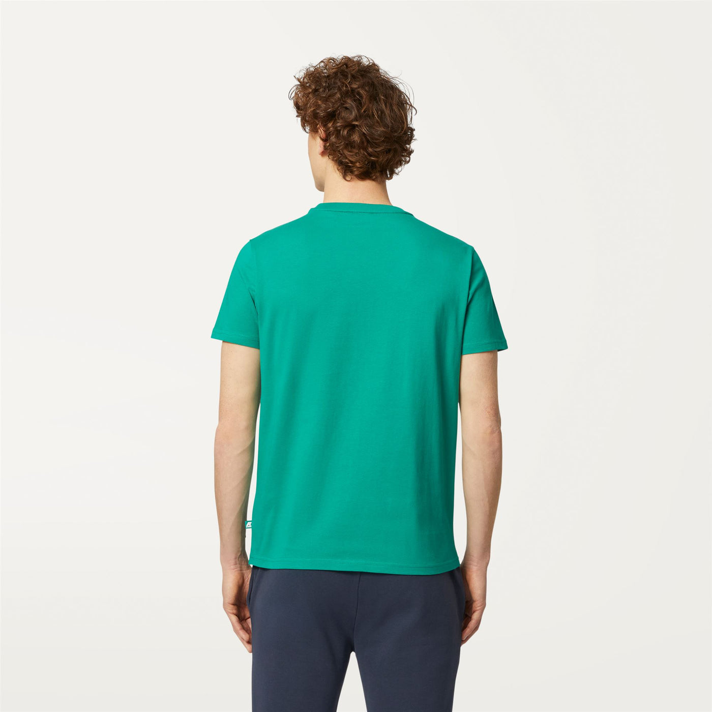 T-ShirtsTop Man ELLIOT 3D STRIPES LOGO T-Shirt GREEN Dressed Front Double		