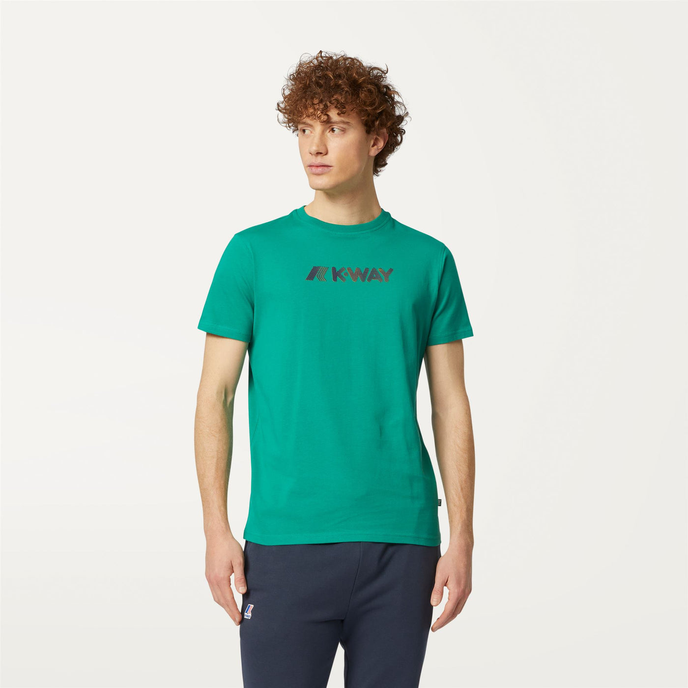 T-ShirtsTop Man ELLIOT 3D STRIPES LOGO T-Shirt GREEN Dressed Back (jpg Rgb)		