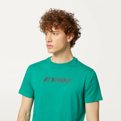 T-ShirtsTop Man ELLIOT 3D STRIPES LOGO T-Shirt GREEN Detail Double				