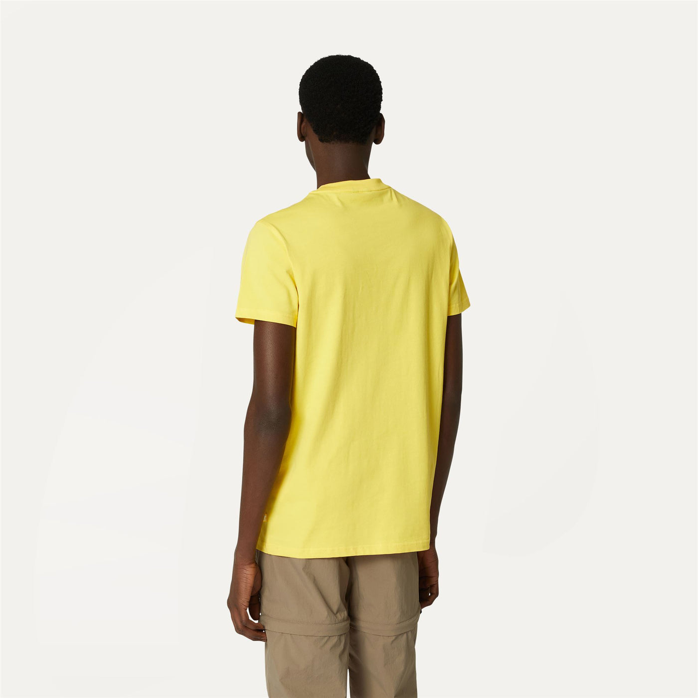 T-ShirtsTop Man ELLIOT 3D STRIPES LOGO T-Shirt YELLOW SUNSTRUCK Dressed Front Double		