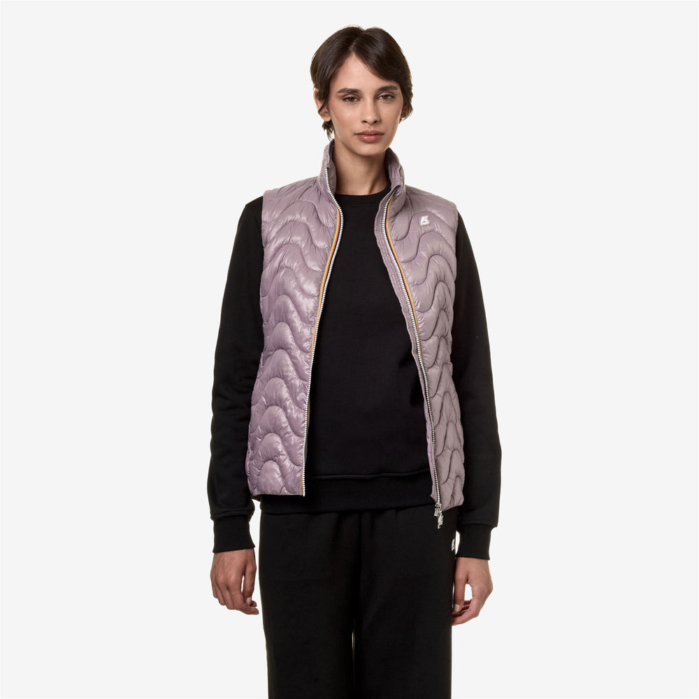 Dusty Violet Women's Short Quilted Jacket with Eco-Friendly Padding 02