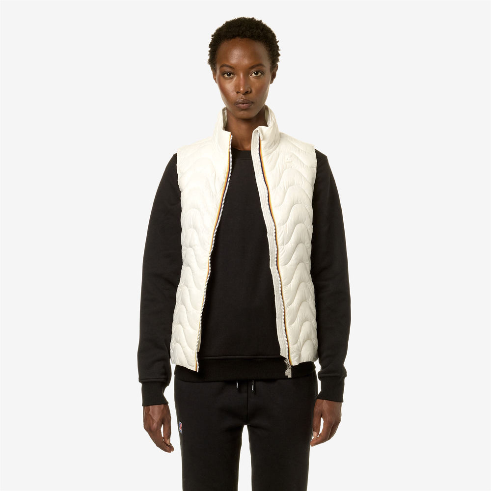 Grey White Women's Quilted City Jacket with Eco-Friendly Padding 02