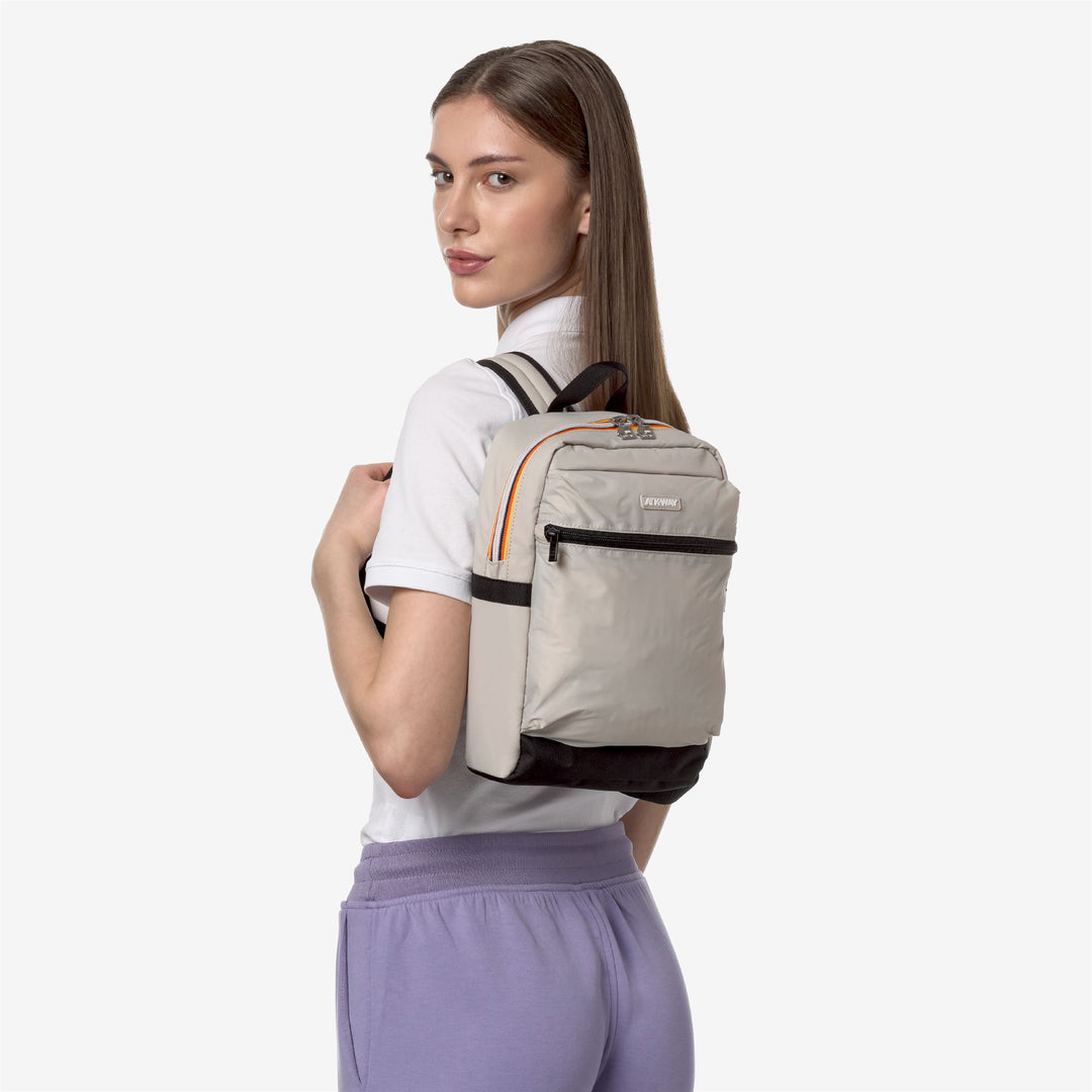 Bags Unisex SMALL LAON Backpack BEIGE LT Detail (jpg Rgb)			