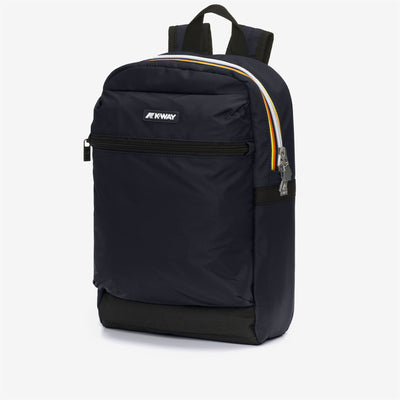 Bags Unisex SMALL LAON Backpack BLUE DEPTH Dressed Front (jpg Rgb)	