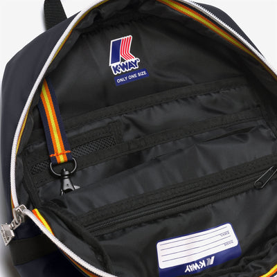 Bags Unisex SMALL LAON Backpack BLUE DEPTH Dressed Side (jpg Rgb)		