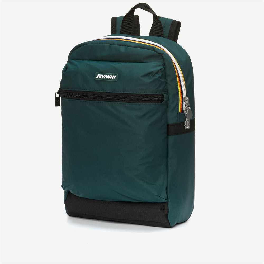 Bags Unisex SMALL LAON Backpack GREEN PETROL Dressed Front (jpg Rgb)	
