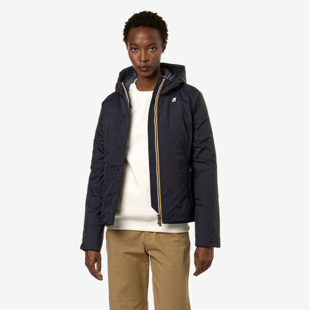 Blue Women's Warm Short Jacket with Lightweight Insulation 02