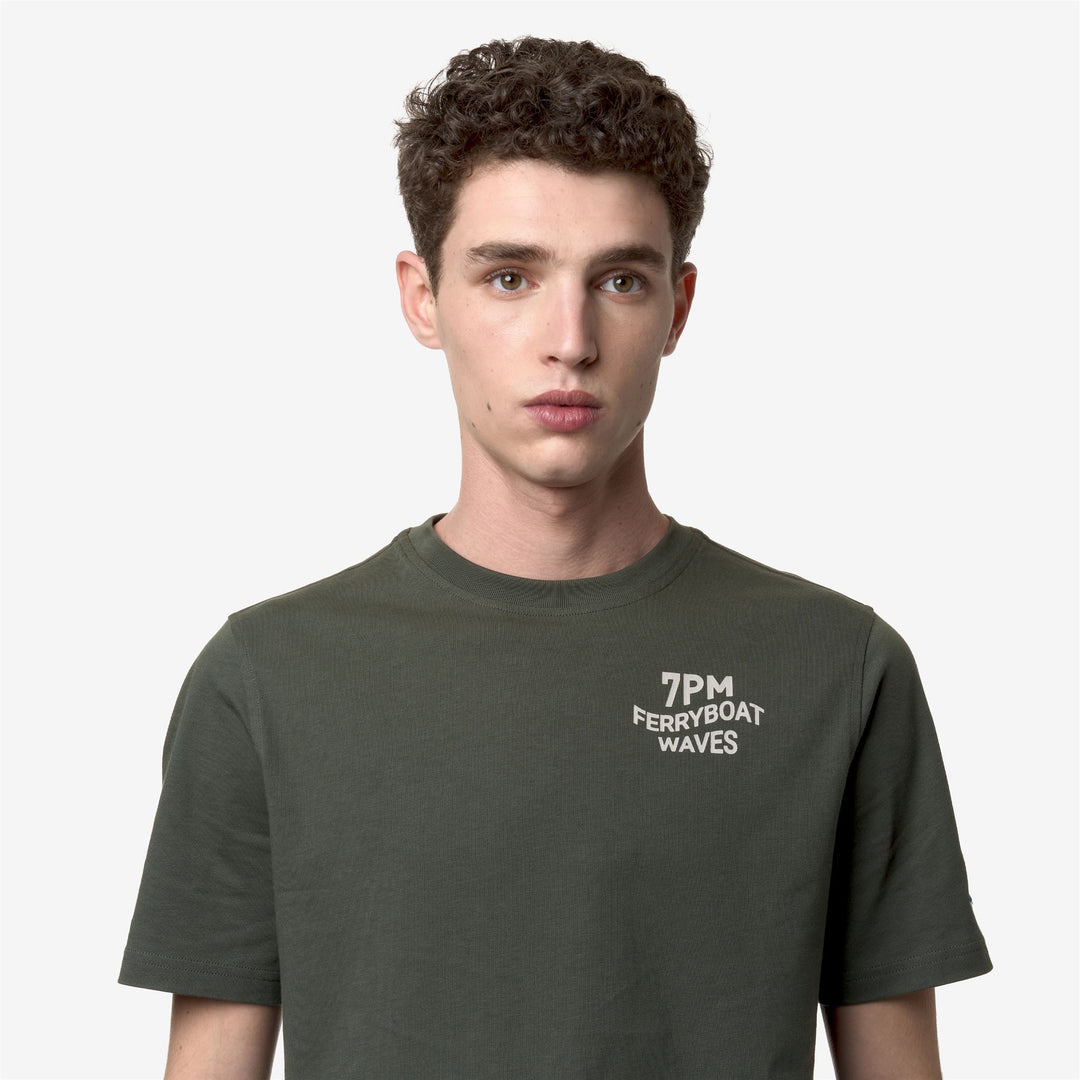 T-ShirtsTop Unisex ODOM LOGO LF T-Shirt GREEN BLACKISH Detail Double				