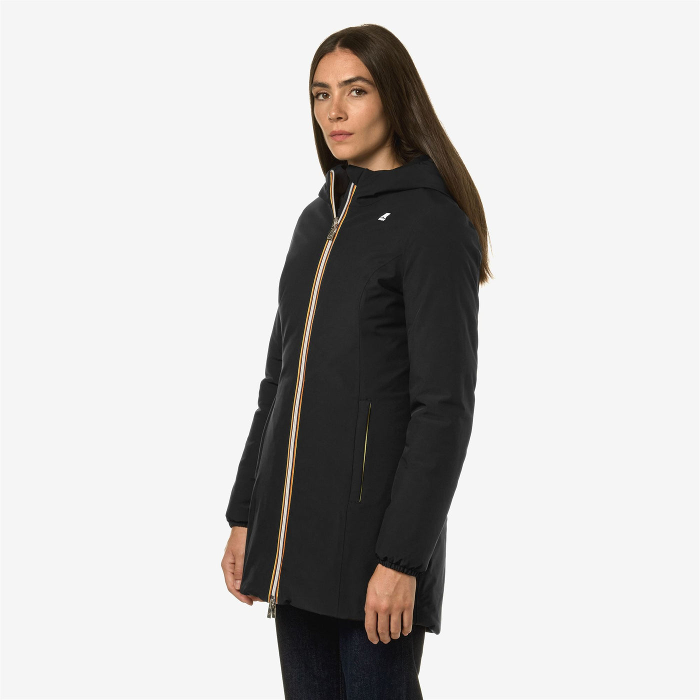 Jackets Woman DENISE WARM DOUBLE Mid BLACK P-BLUE D Detail (jpg Rgb)			