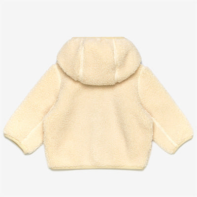 Fleece Kid unisex E. JANNE POLAR Jacket BEIGE ECRU Dressed Front (jpg Rgb)	