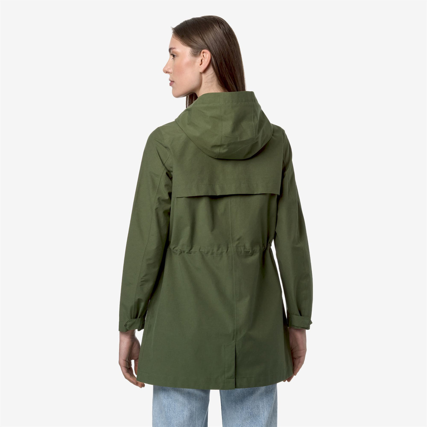 Jackets Woman MIRELLE COTTON FEEL Short GREEN CYPRESS Dressed Front Double		