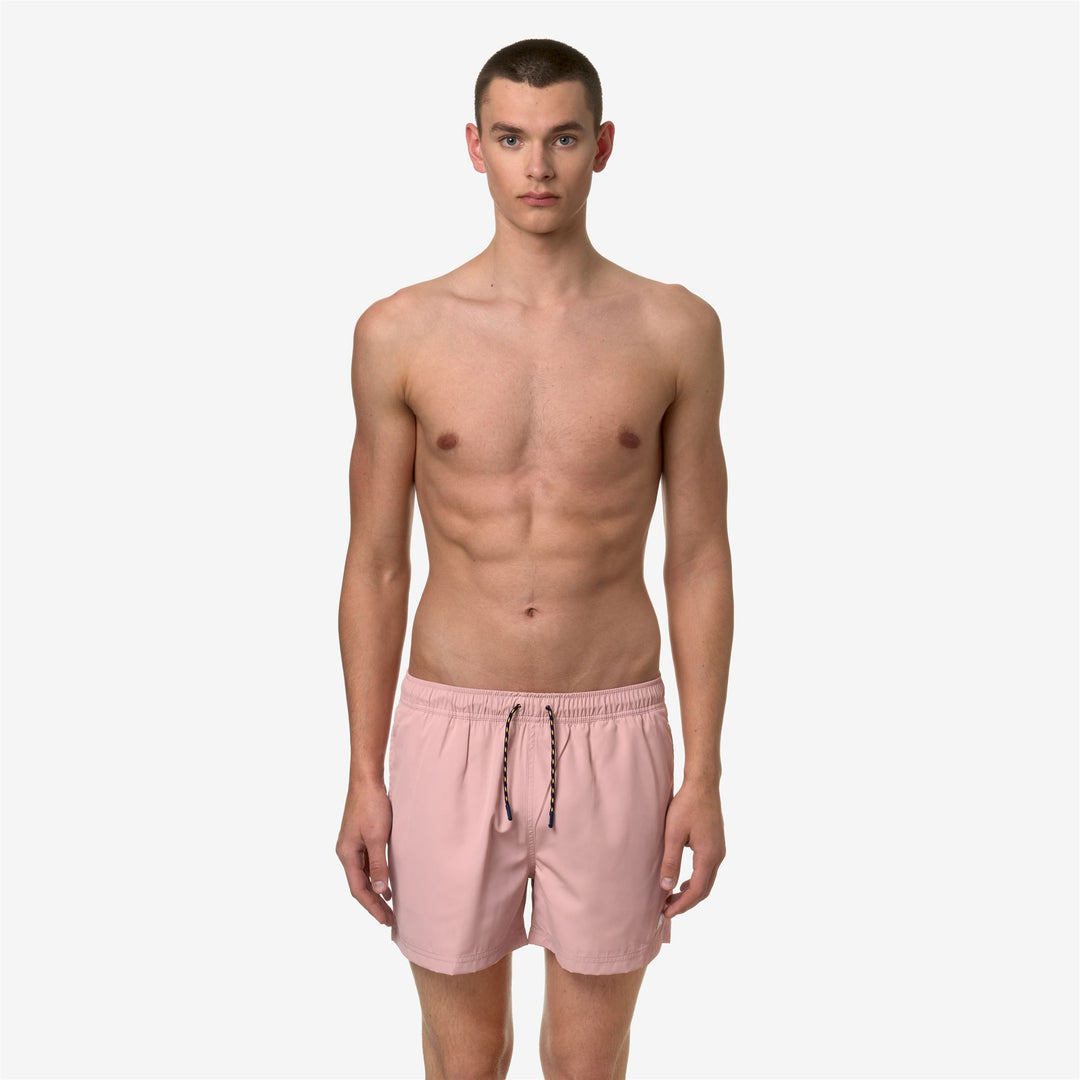 Bathing Suits Man HAZEL Swimming Trunk PINK POWDER Dressed Back (jpg Rgb)		