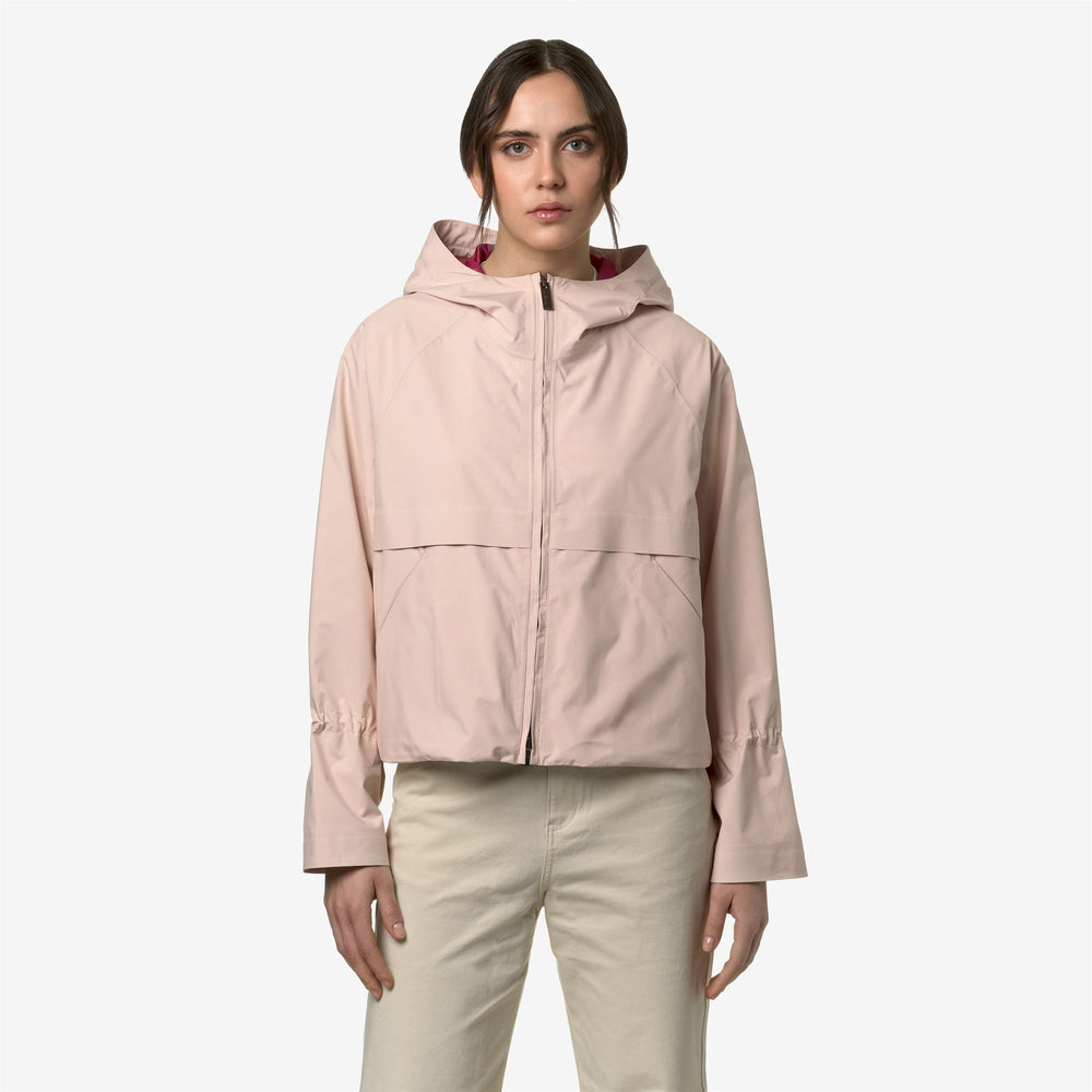 Orange Pink Women's Short Waterproof City Jacket 02