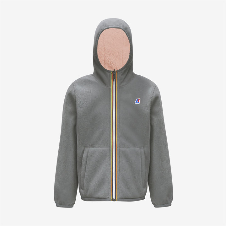 Giacca Fleece Reversibile Grigia Rosa per Ragazze per Calore 1