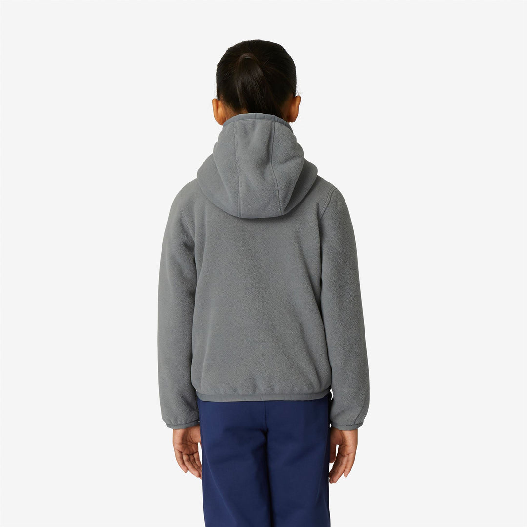 Giacca Fleece Reversibile Grigia Rosa per Ragazze per Calore main