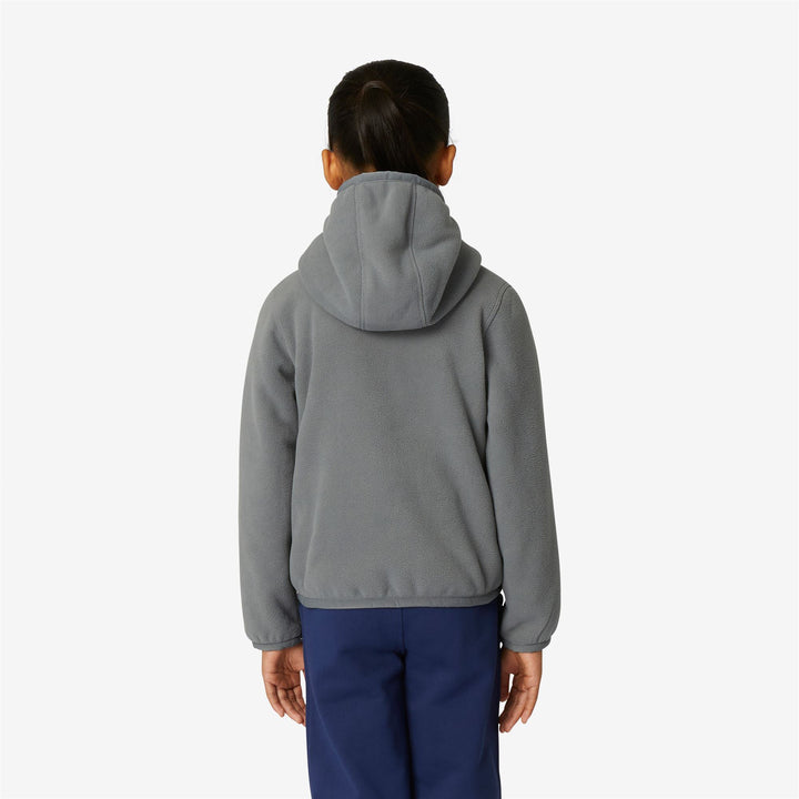 Giacca Fleece Reversibile Grigia Rosa per Ragazze per Calore 6