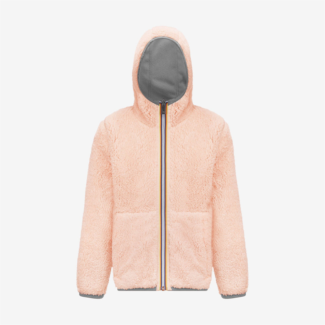Giacca Fleece Reversibile Grigia Rosa per Ragazze per Calore main