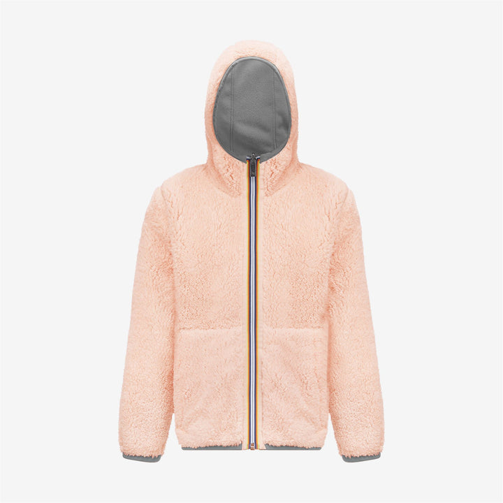 Giacca Fleece Reversibile Grigia Rosa per Ragazze per Calore 2