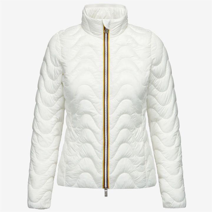 Grey White Women's Quilted Short Jacket for City Wear 1