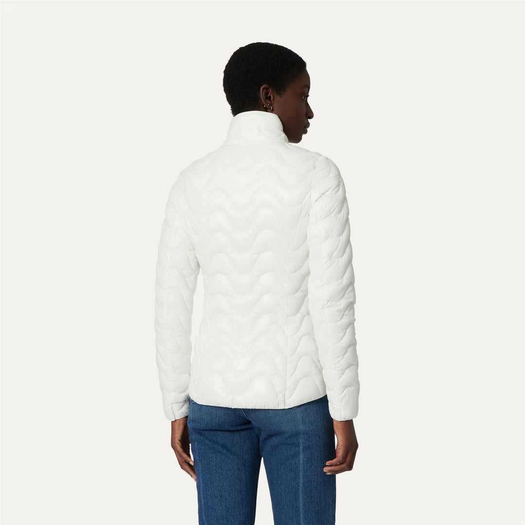 Grey White Women's Quilted Short Jacket for City Wear main