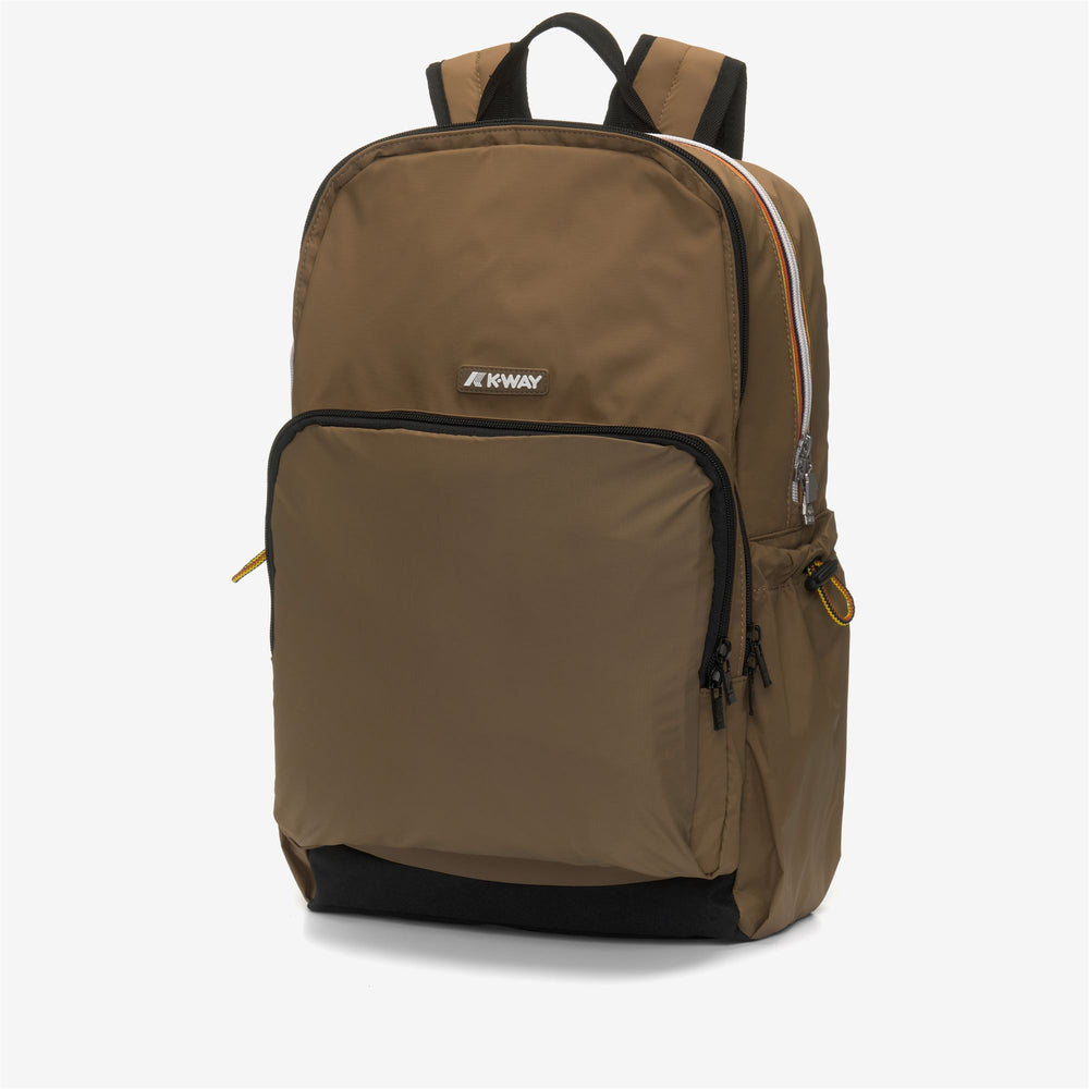 Bags Unisex GIZY Backpack BROWN CORDA Dressed Front (jpg Rgb)	