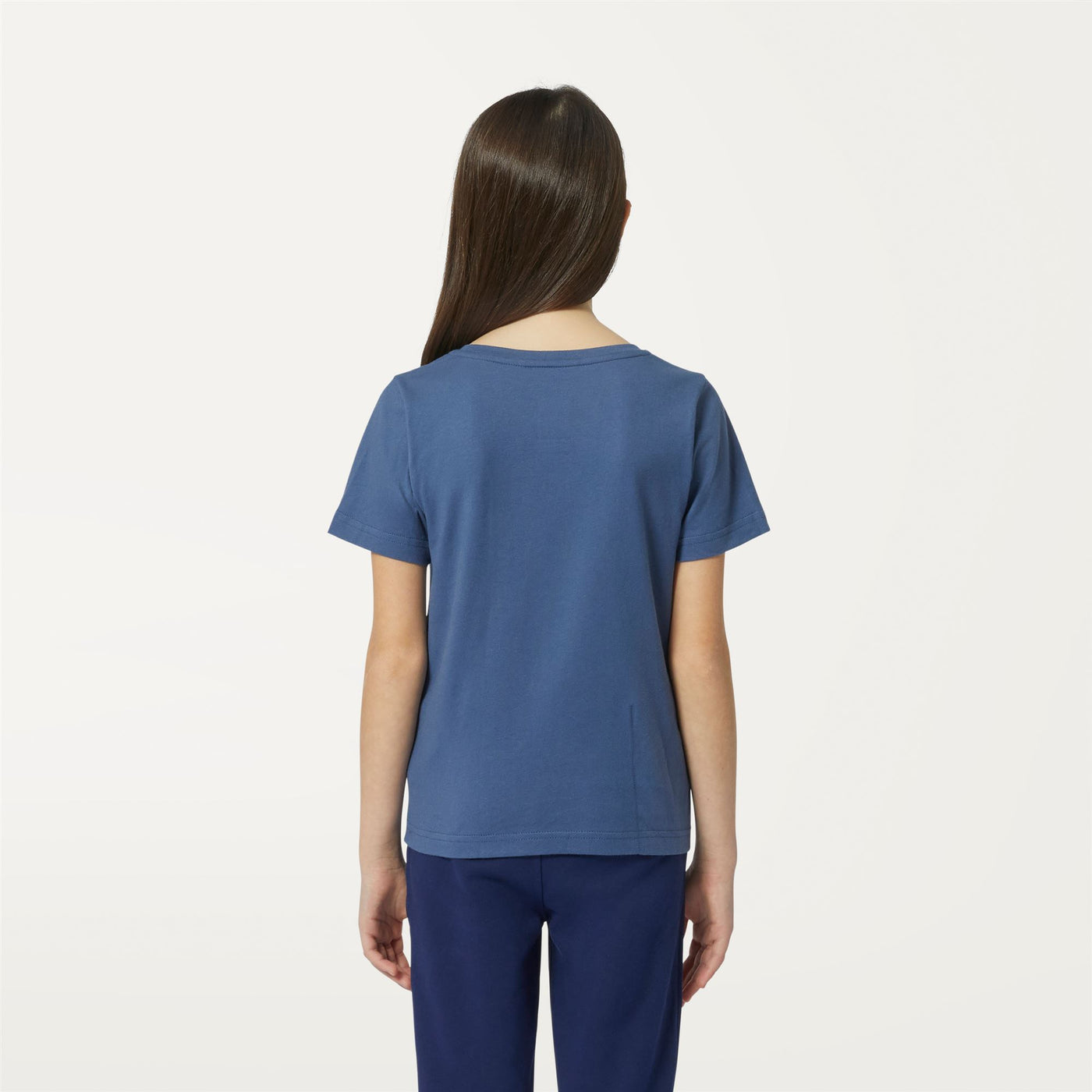 T-ShirtsTop Kid unisex P. LE VRAI 3.0 EDOUARD T-Shirt BLUE INDIGO Dressed Front Double		