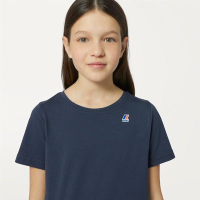 T-ShirtsTop Kid unisex P. LE VRAI 3.0 EDOUARD T-Shirt BLUE DEPTH Detail Double				