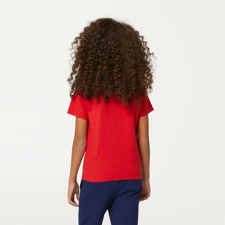 T-ShirtsTop Kid unisex P. LE VRAI 3.0 EDOUARD T-Shirt RED Dressed Front Double		