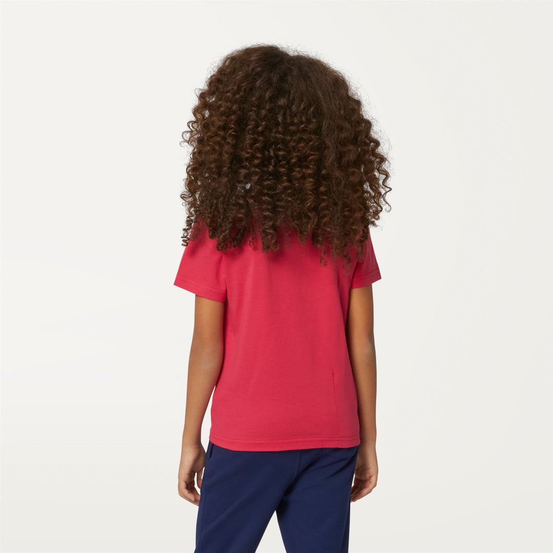 T-ShirtsTop Kid unisex P. LE VRAI 3.0 EDOUARD T-Shirt RED BERRY Dressed Front Double		