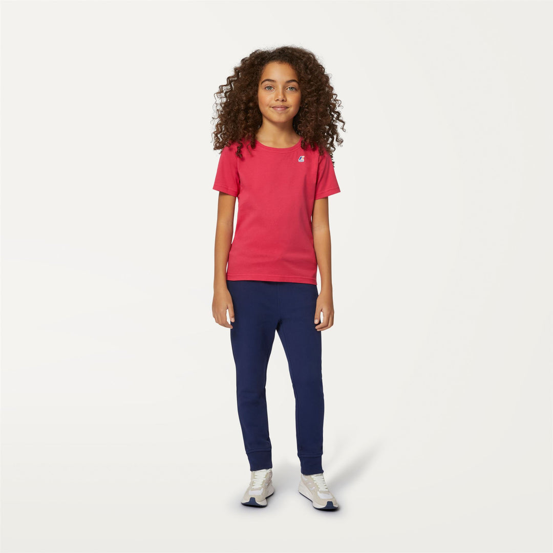 T-ShirtsTop Kid unisex P. LE VRAI 3.0 EDOUARD T-Shirt RED BERRY Dressed Back (jpg Rgb)		